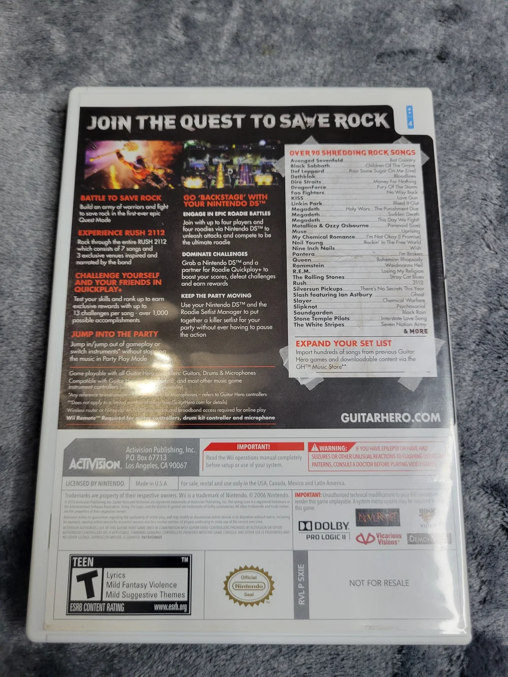 Guitar Hero: Warriors of Rock (Wii)